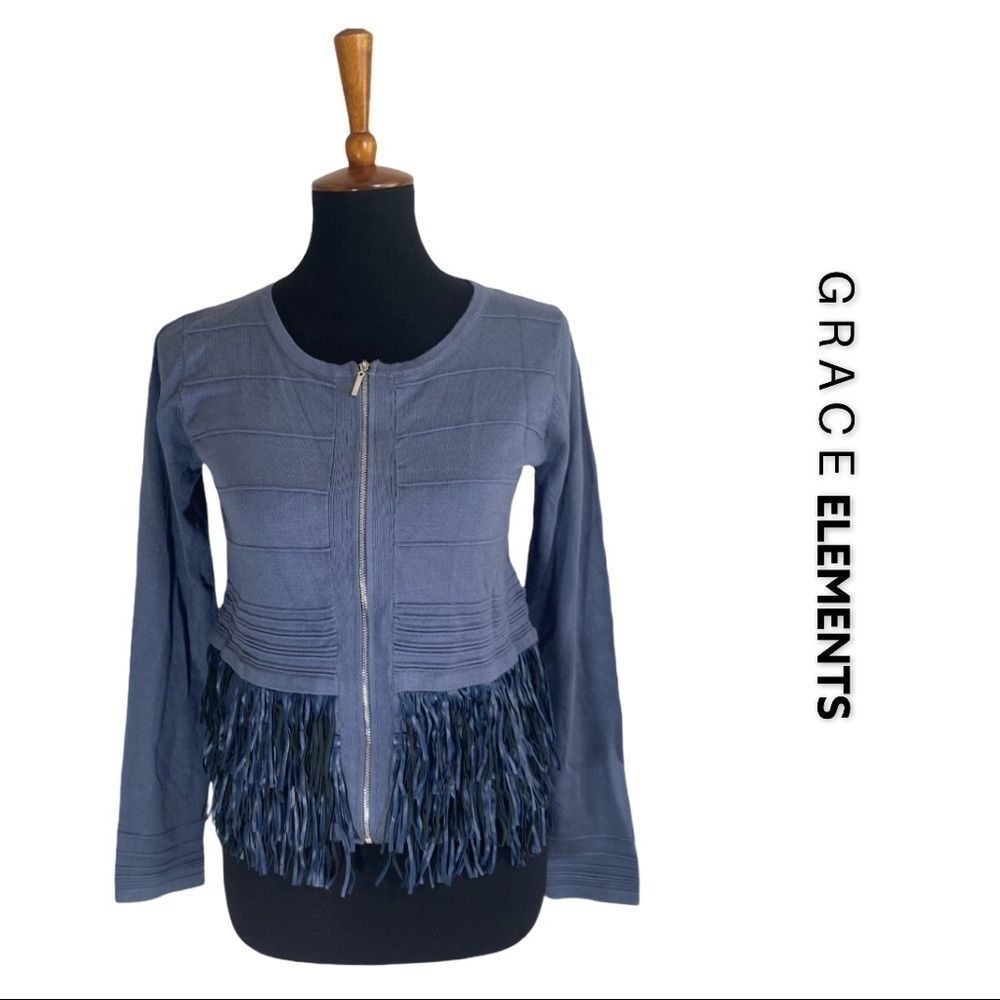 Grace Elements Fringe Sweater